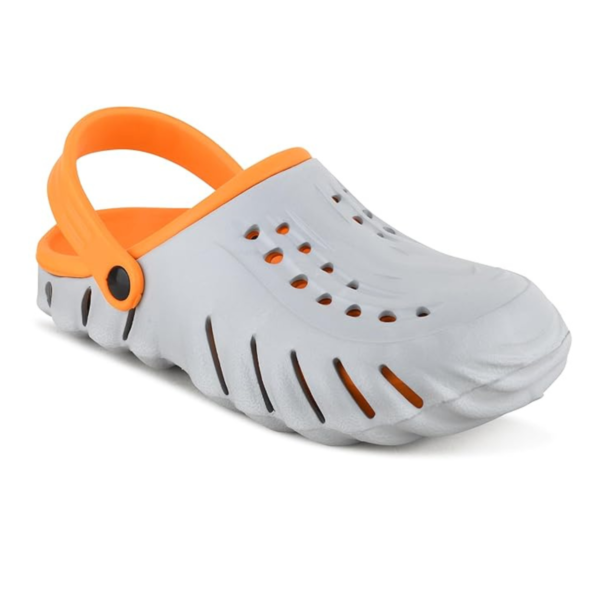Unisex Clogs for Men and Women Grey/Orange