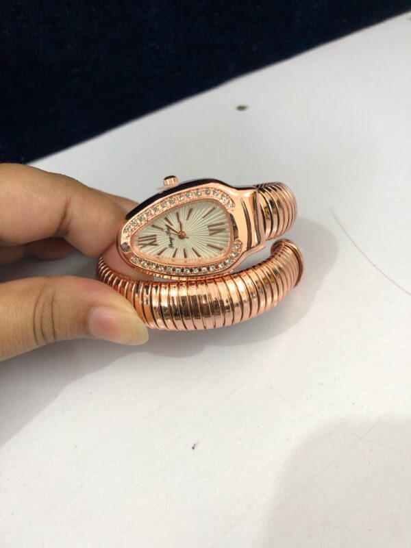 Snake Design  Watch, Rose Gold, Crystal - Image 6