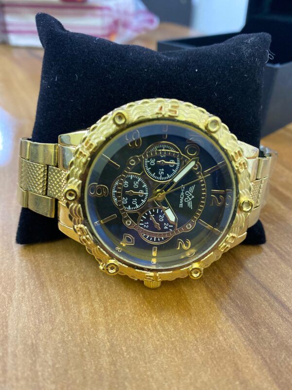 ZHOWE Regal Series Chronograph – Gold & Black - Image 3