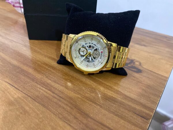 FENTON Men's Luxury Skeleton Gold Watch - Image 4