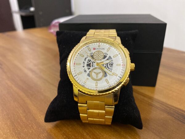 FENTON Men's Luxury Skeleton Gold Watch - Image 3